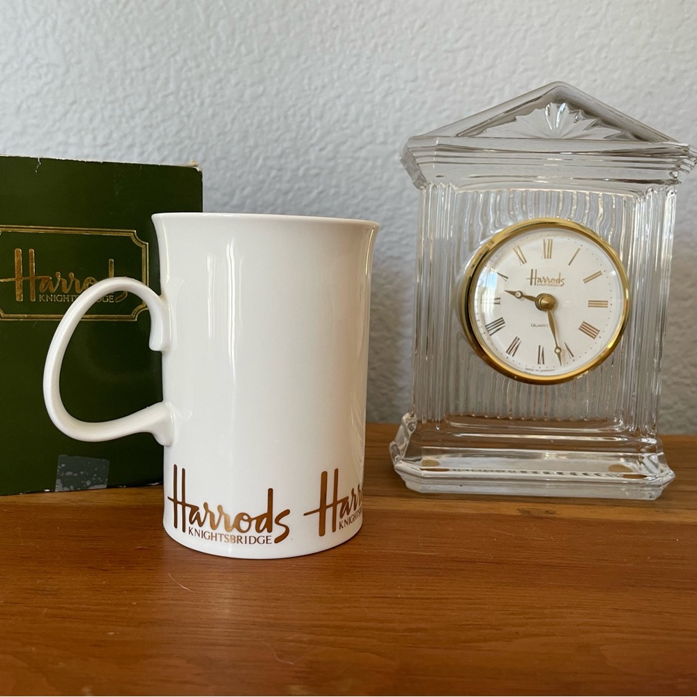 Harrods Knightsbridge Mug & Mantel Clock